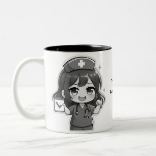 Taza Bicolor Original Chibi Nurse - Vida de Enfermería