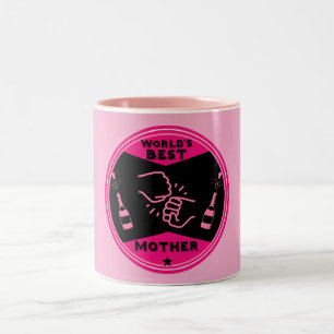 Taza Bicolor Original Rosa Mejor Madre Del Mundo