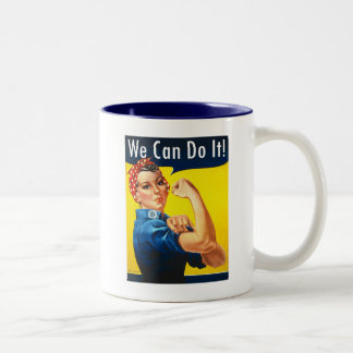 Taza Bicolor Original Rosie the Riveter ~ Dos tonos café Mug