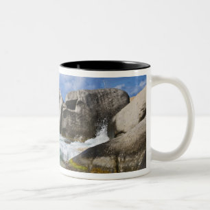 Taza Bicolor Orilla de la playa en Virgin Gorda, Islas Vírgenes