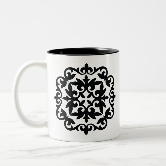Taza Bicolor Ornamental Floral Design (Izquierda)