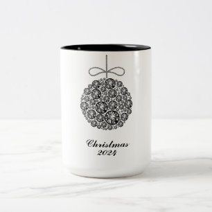 Taza Bicolor Ornamento de navidades 2024