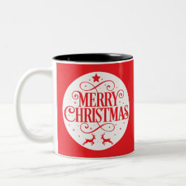 Taza Bicolor Ornamento del árbol de navidad de Feliz