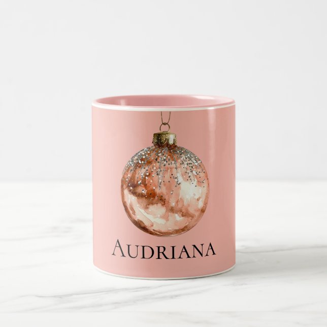 Taza Bicolor Ornamento navideño de oro Rosa (Centro)