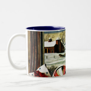 Taza Bicolor Ornamentos del navidad