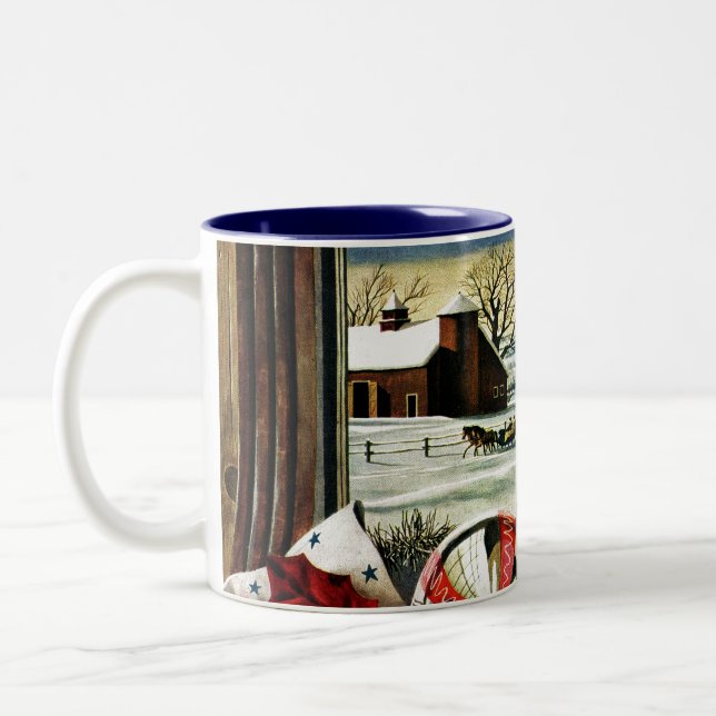 Taza Bicolor Ornamentos del navidad (Izquierda)