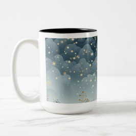 Taza Bicolor Ornamentos Vintage de Navidad Café Mug