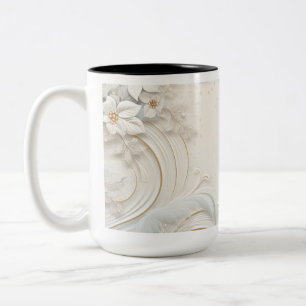 Taza Bicolor Ornamentos Vintage de Navidad Café Mug