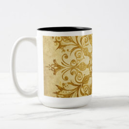 Taza Bicolor Ornamentos Vintage de Navidad Café Mug