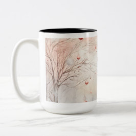 Taza Bicolor Ornamentos Vintage de Navidad Café Mug