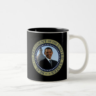 Taza Bicolor Oro del sello de Obama