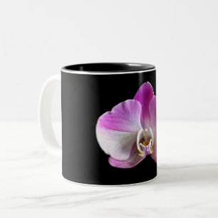 Taza Bicolor Orquídea morada y blanca