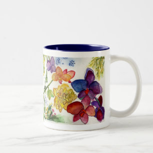 Taza Bicolor Orquídeas 39 y díptica 40