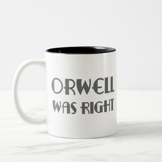 Taza Bicolor orwell tenía razón (Izquierda)