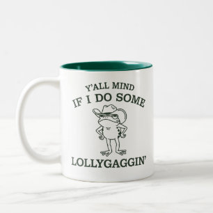 Taza Bicolor ¿Os importa si hago tonterías con la rana divertid