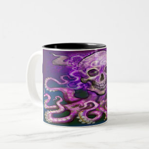 Taza Bicolor Oscuro Fantasía Arte De Café De Dos Tones
