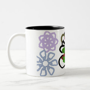 Taza Bicolor Osito bailarín de invierno 
