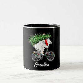 Taza Bicolor Oso Cuto Con Regalo De Árbol De Navidad Para Cicli