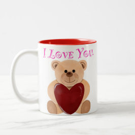 Taza Bicolor Oso de amor.