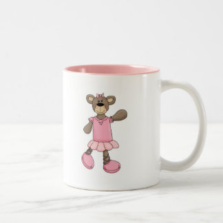 Taza Bicolor Oso de ballet con tutú rosa