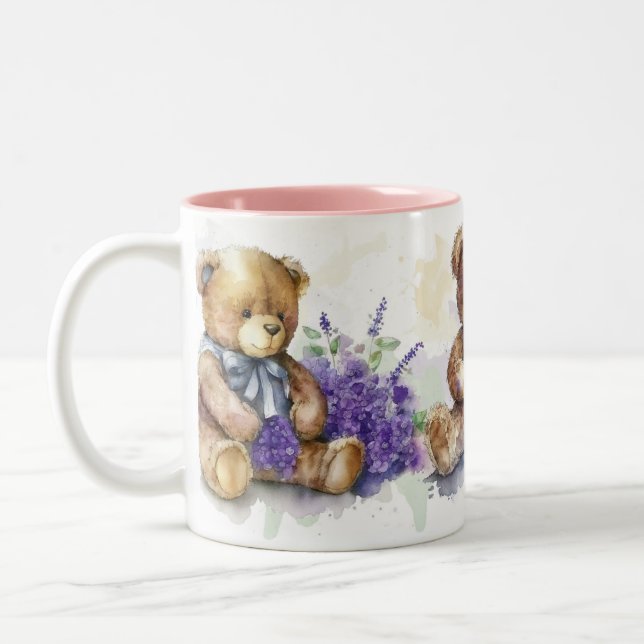 Taza Bicolor Oso de peluche (Izquierda)