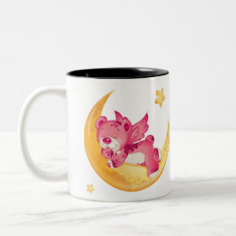 Taza Bicolor Oso De Teddy En La Mug De La Luna