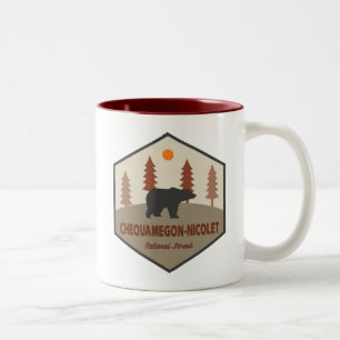Taza Bicolor Oso Forestal Nacional Chequamegon-Nicolet