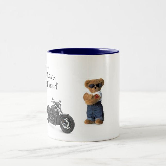 Taza Bicolor Oso fresco con un paseo agradable (Centro)