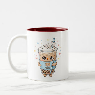 Taza Bicolor Oso Kawaii Lindo Burbuja de Té "Delicioso Boba" Do