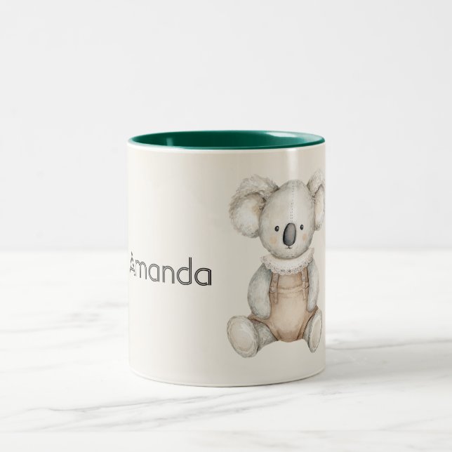 Taza Bicolor Oso Koala Adorable (Centro)