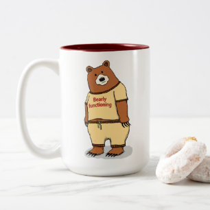 Taza Bicolor Oso lindo y divertido que apenas funciona