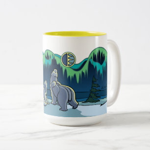 Taza Bicolor Oso Nativo Cups de arte Mugs Polar Bear Cup & Glas