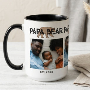 Taza Bicolor Oso Padre Año de Fundación Foto