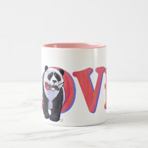Taza Bicolor Oso Panda Día de San Valentín