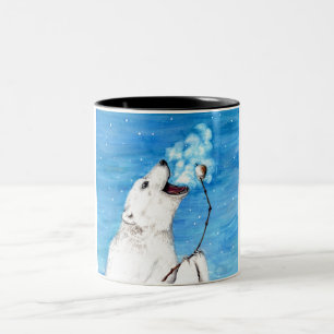 Taza Bicolor Oso Polar con malvavisco tostado