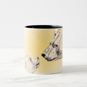 Taza Bicolor Oso Polar y Café Mug Salvajes Cuadros de Arte
