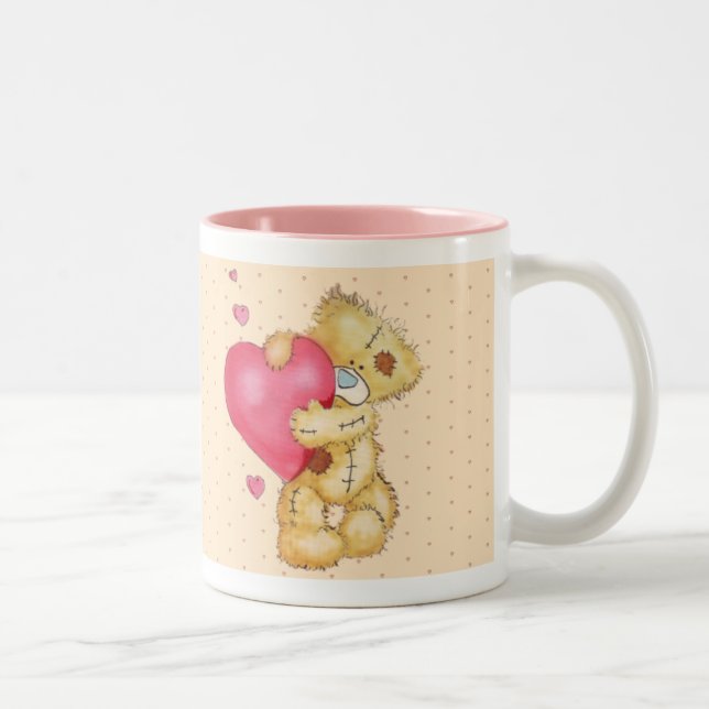 Taza Bicolor Oso precioso de Dovey (Derecha)