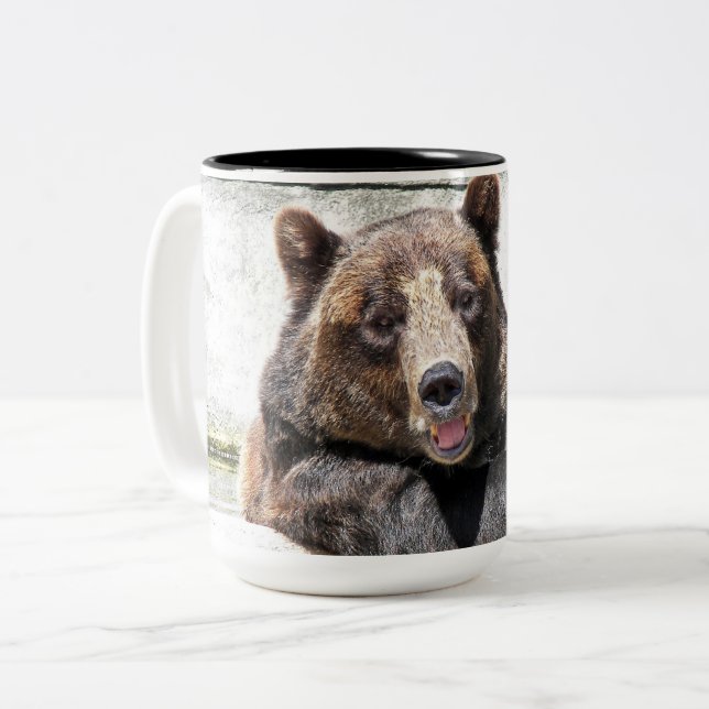Taza Bicolor Oso sonriente (Anverso izquierdo)