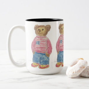 Taza Bicolor Oso Viejo Patriótico