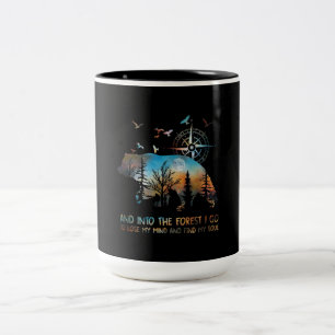Taza Bicolor Oso Y En El Bosque Voy A Perder La Mente