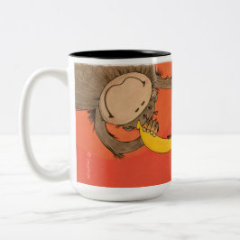 Taza Bicolor Oso y mono/taza del plátano