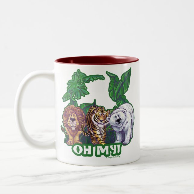 Taza Bicolor Osos de tigres de leones Oh Mi (Izquierda)