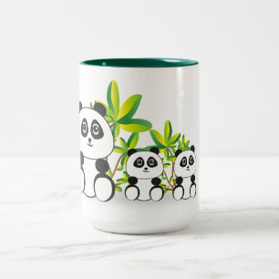 Taza Bicolor Osos Panda