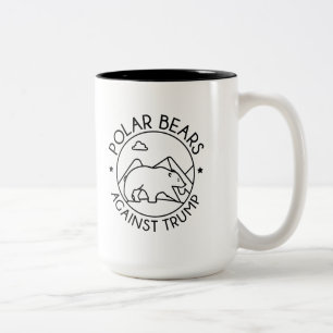 Taza Bicolor Osos polares contra Trump