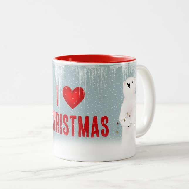 Taza Bicolor Osos polares navidades (Anverso derecho)