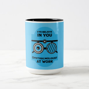 Taza Bicolor Osteopatía Cirujanos Ojos Mug