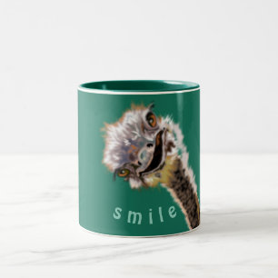 Taza Bicolor Ostrich feliz -