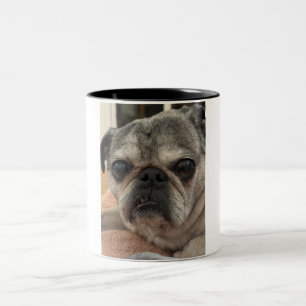 Taza Bicolor otis the pug on a mug