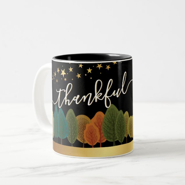 Taza Bicolor Otoño de Acción de Gracias (Anverso izquierdo)