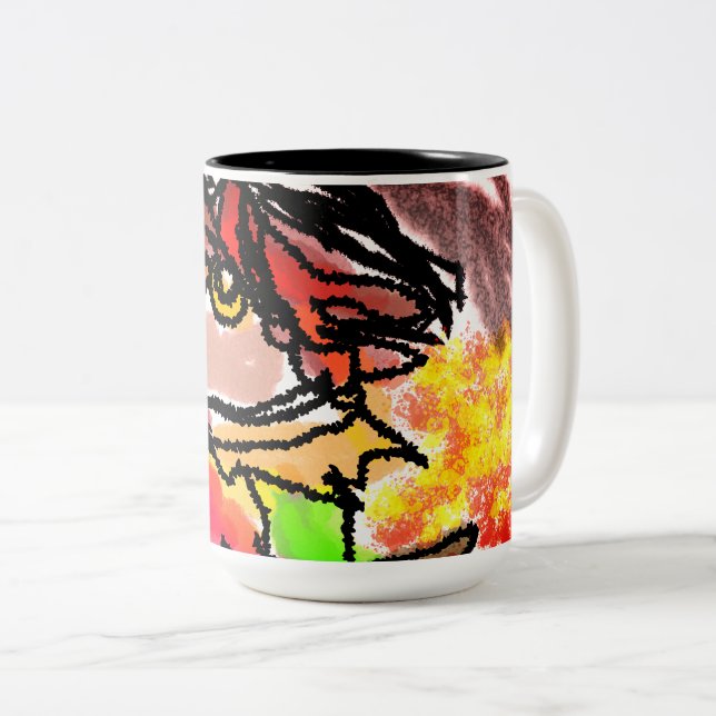 Taza Bicolor Otoño Hedgehog (Anverso derecho)